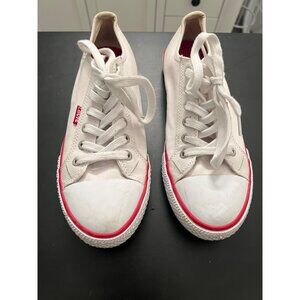 Levi's Women White Canvas Low Top Casual Shoes Size 8 (720238)